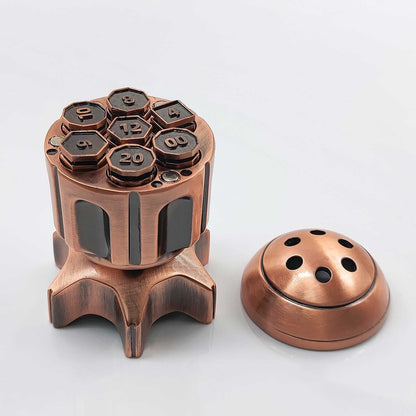 Metal Fidget Toy – RocketDice Rotating Dice Set with Zinc Alloy Bullet-Inspired EDC