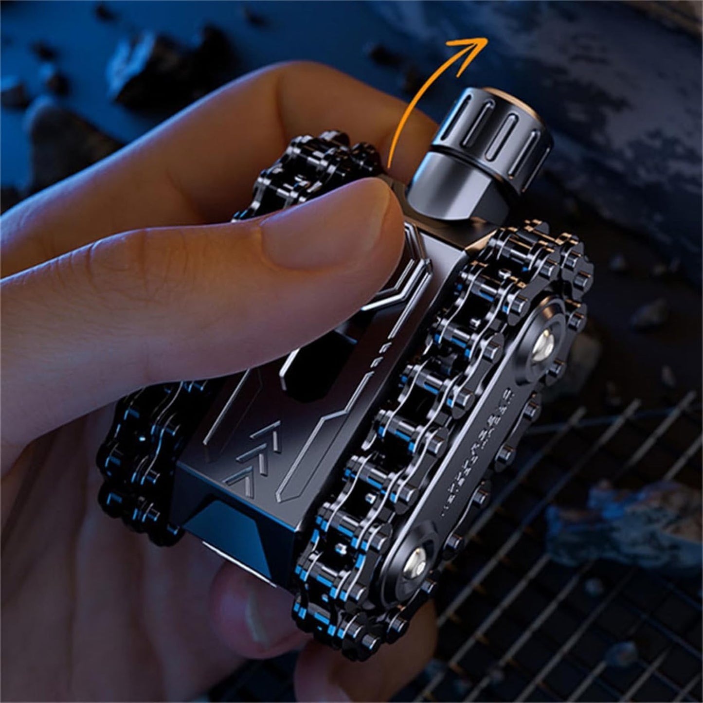 Metal Fidget Toy – Sphere Tank Roller Design Alloy Rotating Mechanism Stress Relief EDC