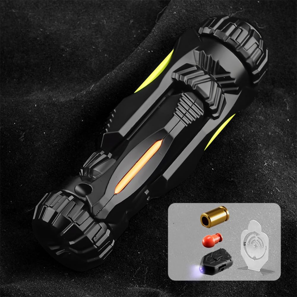 Metal Fidget Toy – Vortex Blaster Mini Alloy EDC with Shell Ejection & Glow Strip Blaster