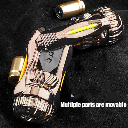 Metal Fidget Toy – Vortex Blaster Mini Alloy EDC with Shell Ejection & Glow Strip Blaster