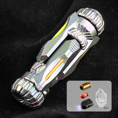 Metal Fidget Toy – Vortex Blaster Mini Alloy EDC with Shell Ejection & Glow Strip Blaster