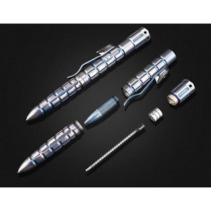 Metal Kubotan – Samurai Armor Tactical Pen Flashlight with Multi-Function EDC Tool