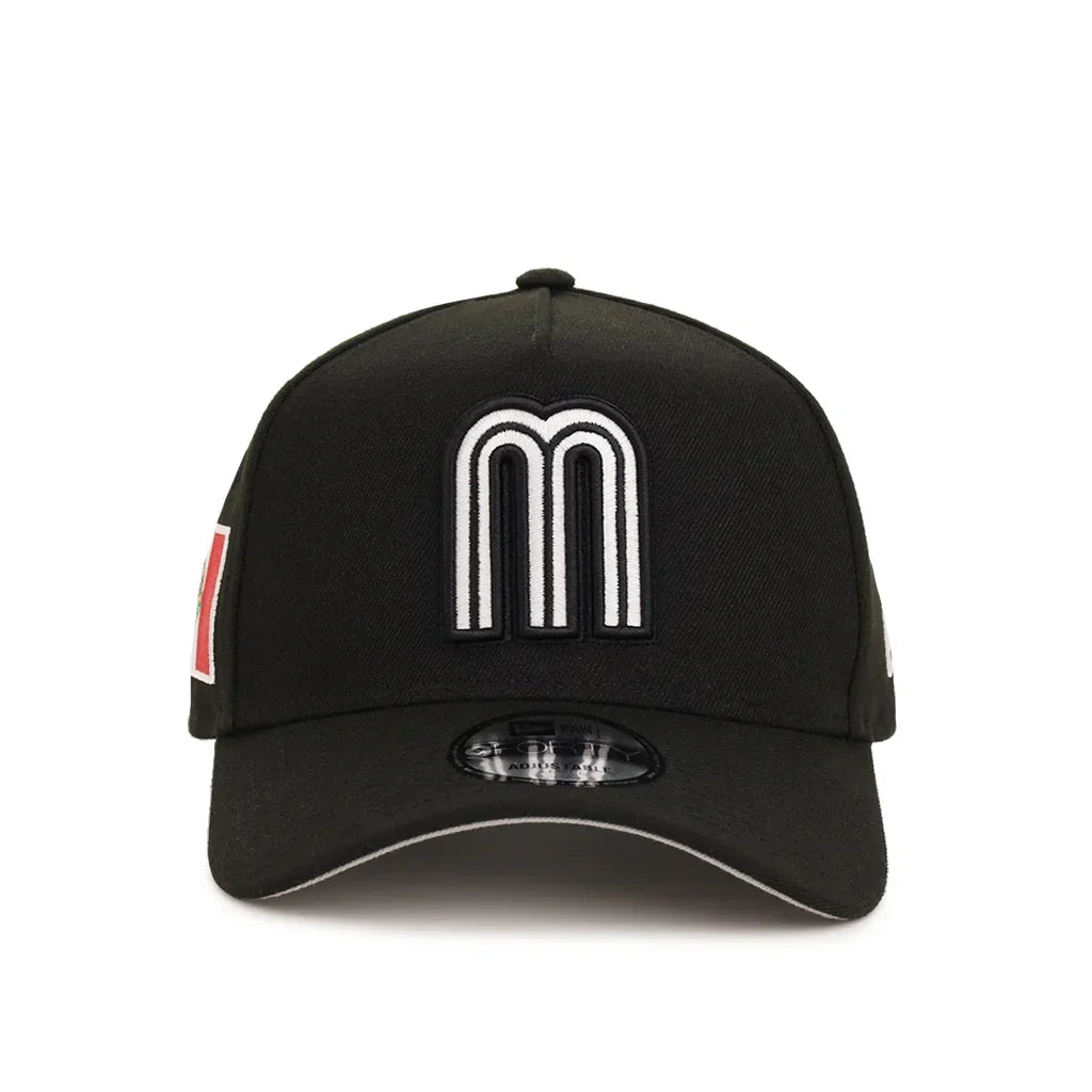New Era Mexico WBC  9FORTY A-Frame Snapback Hat-Black/White
