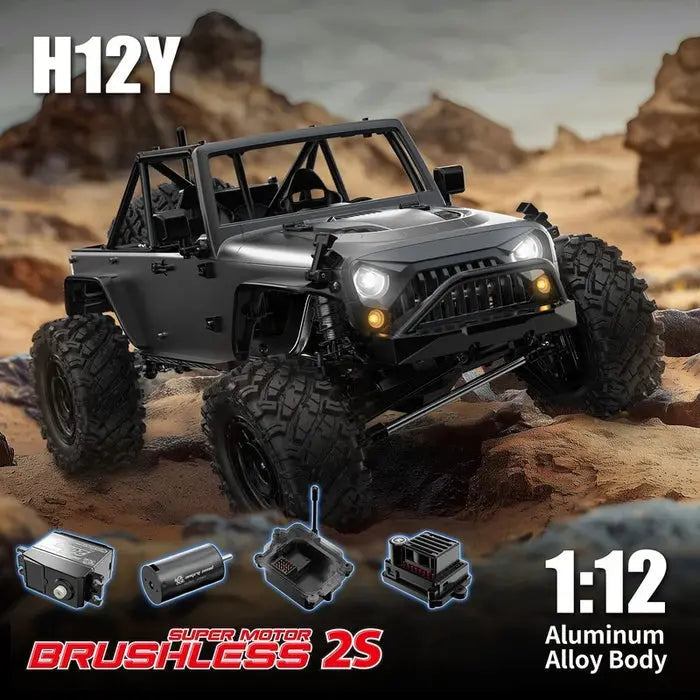 MJX Hyper Go H12Y 1/12 Scale 4WD Brushless 3650 BLDC Motor Aluminum Shell RC Car RTR