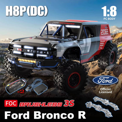 MJX Hyper Go H8P 1/8 Ford Bronco Baja 1000R Licensed RC Truck Off-Road Crawler RTR