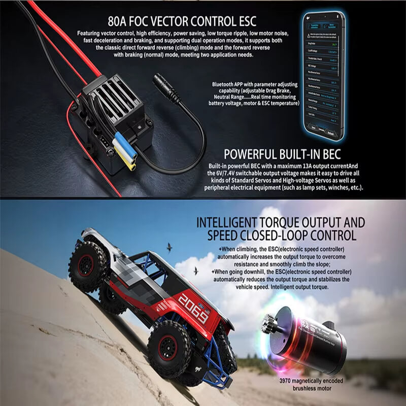 MJX Hyper Go H8P 1/8 Ford Bronco Baja 1000R Licensed RC Truck Off-Road Crawler RTR