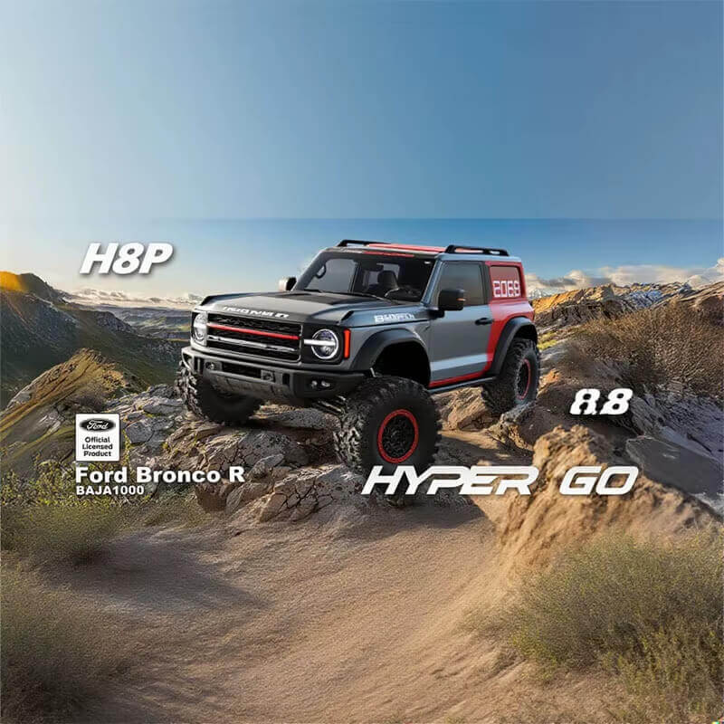 MJX Hyper Go H8P 1/8 Ford Bronco Baja 1000R Licensed RC Truck Off-Road Crawler RTR