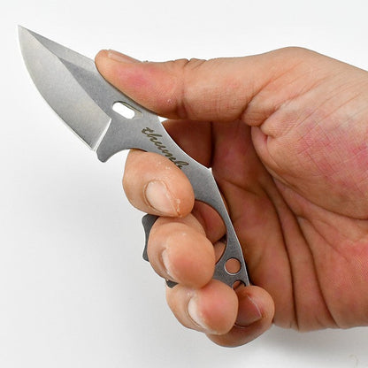 Neck Knife – THUMB Mini Fixed Blade with Skeleton Design EDC with Sheath