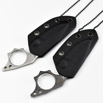 Neck Knife – THUMB Mini Fixed Blade with Skeleton Design EDC with Sheath
