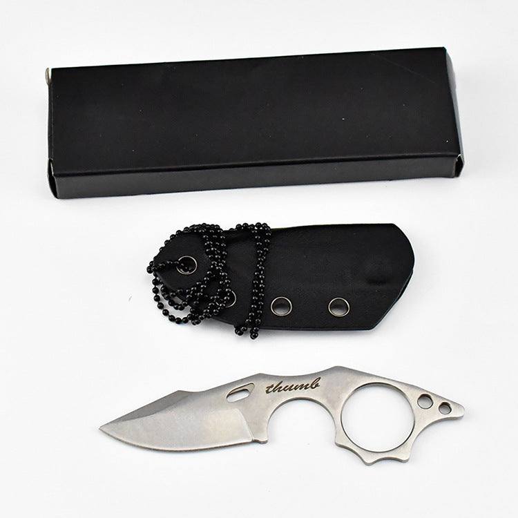 Neck Knife – THUMB Mini Fixed Blade with Skeleton Design EDC with Sheath