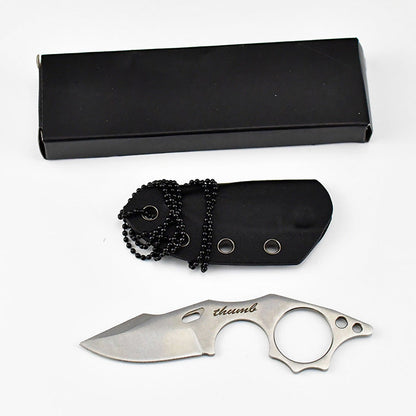 Neck Knife – THUMB Mini Fixed Blade with Skeleton Design EDC with Sheath