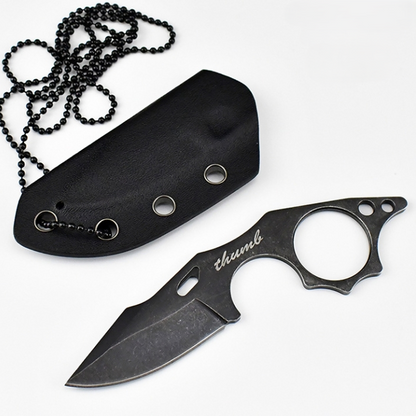 Neck Knife – THUMB Mini Fixed Blade with Skeleton Design EDC with Sheath