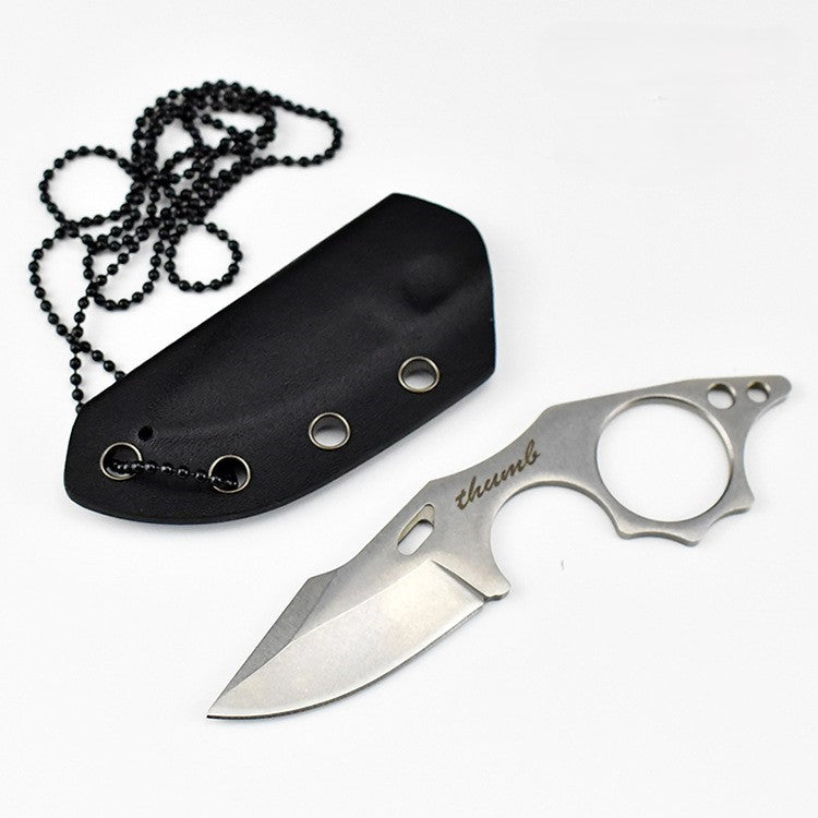 Neck Knife – THUMB Mini Fixed Blade with Skeleton Design EDC with Sheath