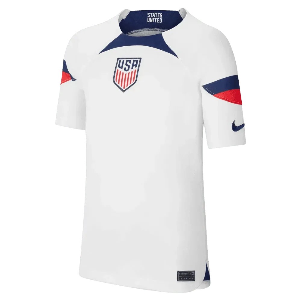 Nike 2022-23 USMNT Home Youth Jersey White-Loyal Blue