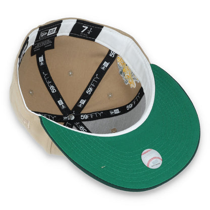 New Era Oakland Athletics 1989 Battle Of The Bay Side Patch 59Fifty Fitted Khaki Hat