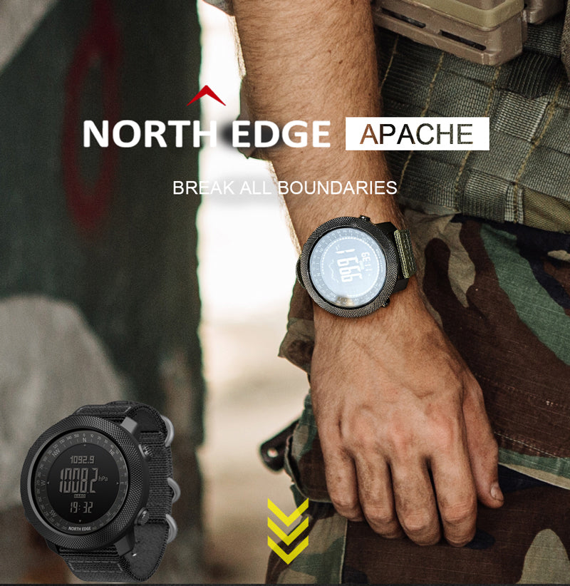 Outdoor Tactical Watch – Military 50M Waterproof Compass Altimeter Hiking Camping