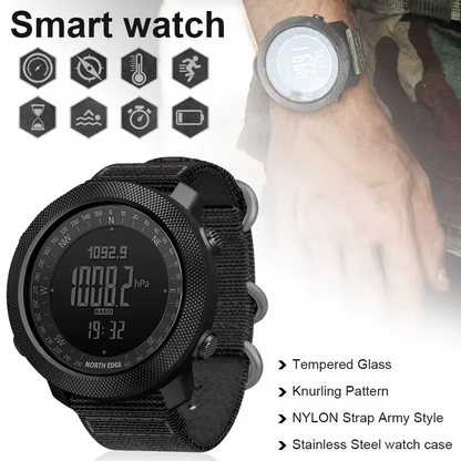 Outdoor Tactical Watch – Military 50M Waterproof Compass Altimeter Hiking Camping