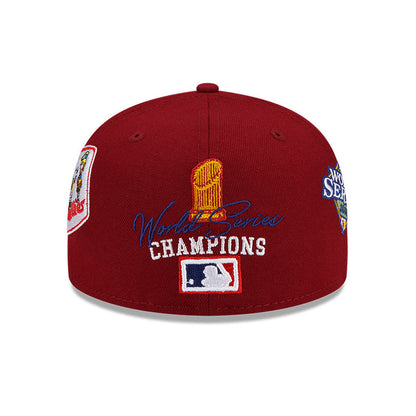 New Era Philadelphia Phillies Coopers Town The rings series 59FIFTY Fitted Hat- Burgundy