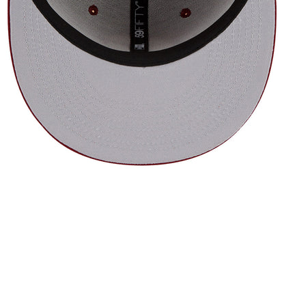 New Era Philadelphia Phillies Coopers Town The rings series 59FIFTY Fitted Hat- Burgundy