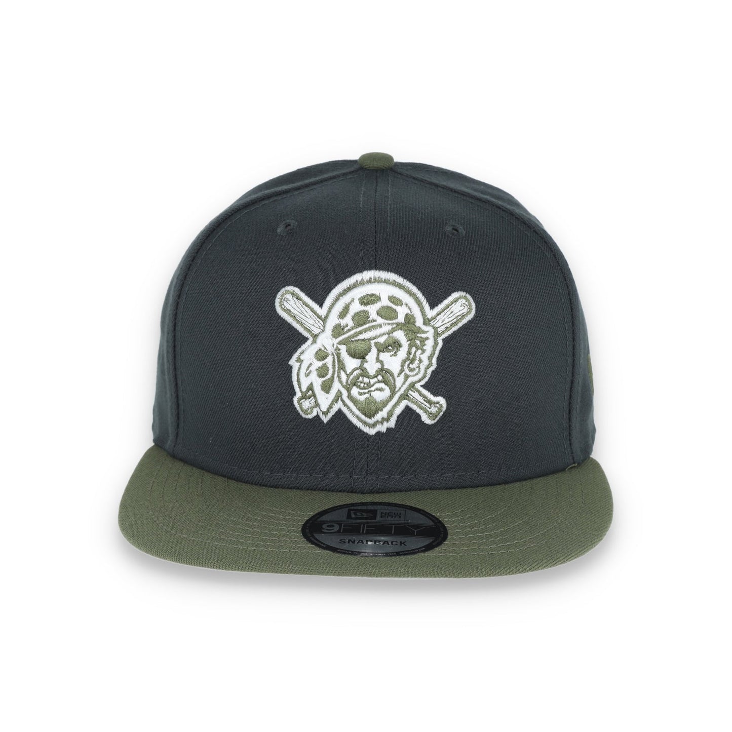 New Era Pittsburgh Pirates 2-Tone Color Pack 9FIFTY Snapback Hat - Grey/Olive