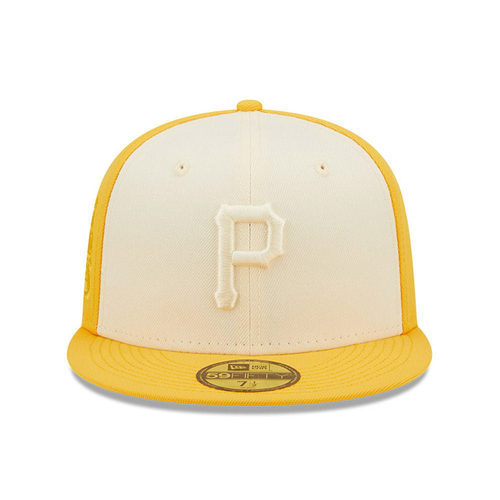NEW ERA PITTSBURH PIRATES 2-TONE 59FIFTY FITTED HAT-YELLOW/CREAM