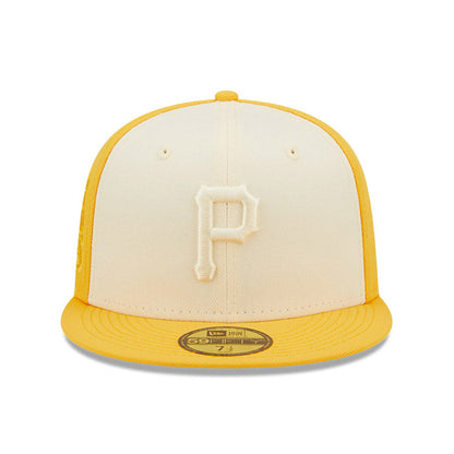 NEW ERA PITTSBURH PIRATES 2-TONE 59FIFTY FITTED HAT-YELLOW/CREAM
