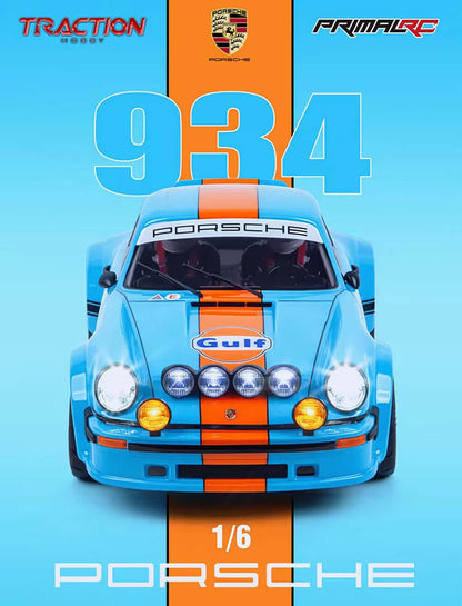 TRACTION HOBBY x PRIMAL RC Porsche 934 1/6 4WD Brushless RC Drift Rally Car RTR