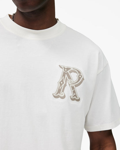 Represent Western Initial T-Shirt in Flat White