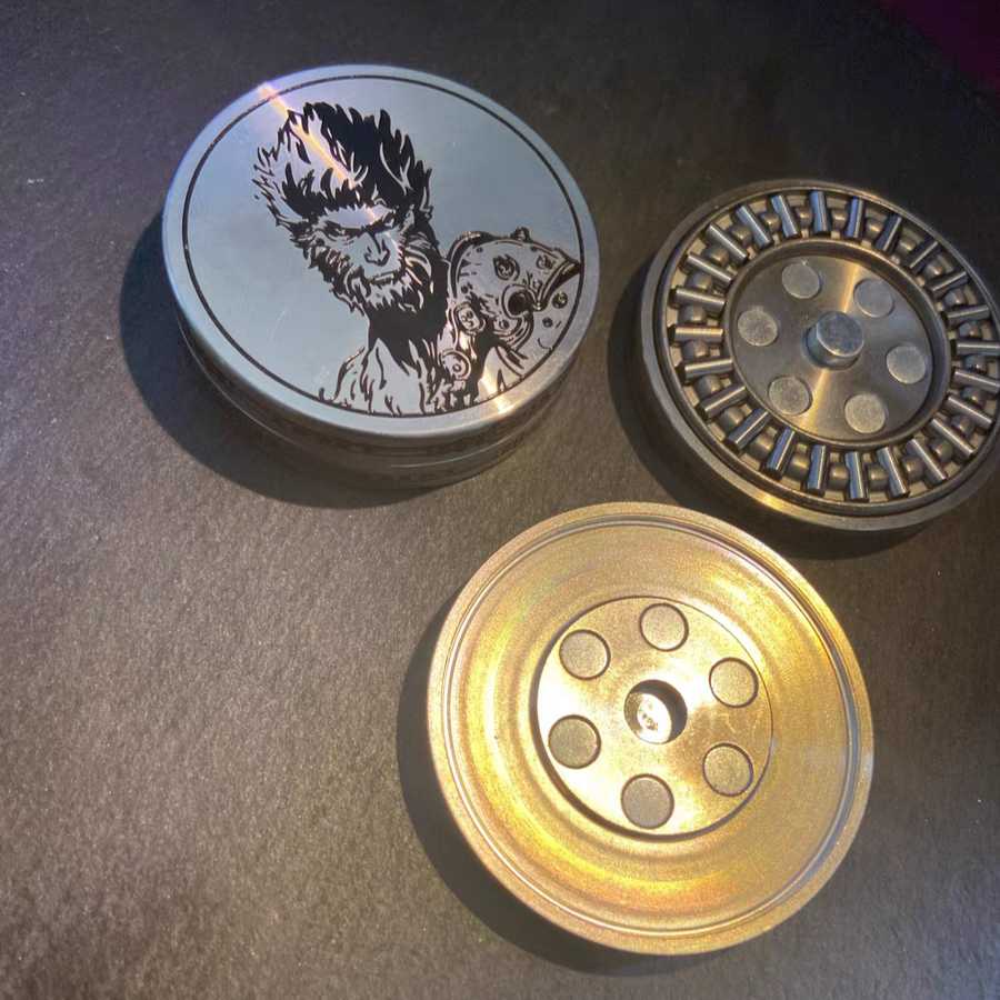 Ratchet Fidget Coin – Wukong Pop & with Stainless Steel Toy for Desk Breaks, Collecting