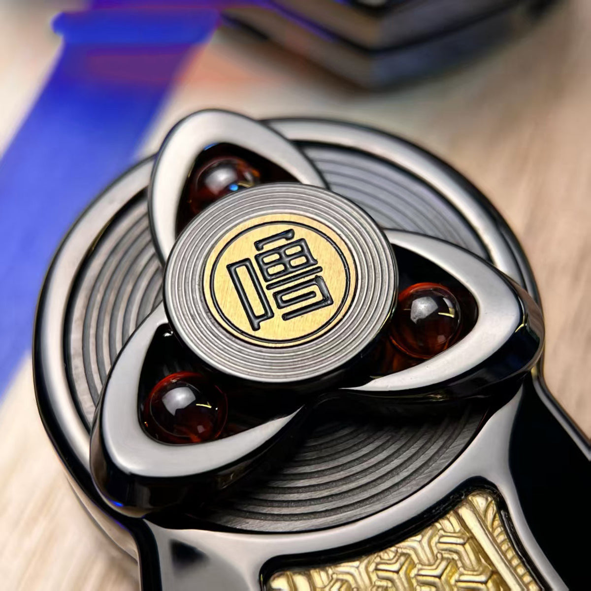 Ratchet Fidget Slider – Mechanical Double Layer Push Rotation EDC Stress Relief Desk Toy