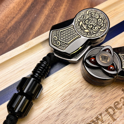Ratchet Fidget Slider – Mechanical Double Layer Push Rotation EDC Stress Relief Desk Toy