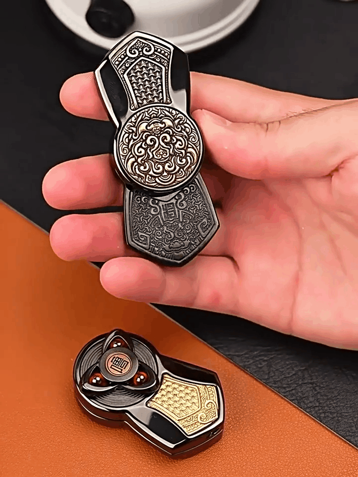 Ratchet Fidget Slider – Mechanical Double Layer Push Rotation EDC Stress Relief Desk Toy
