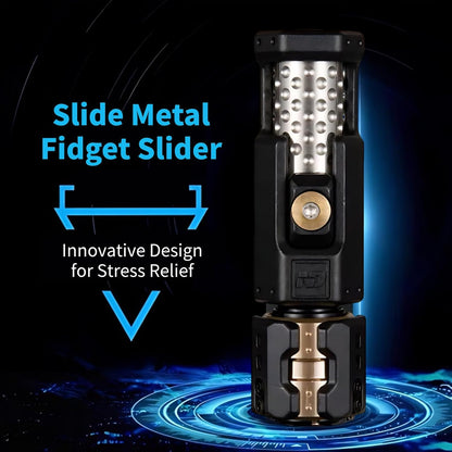 Ratchet Fidget Slider – Titanium 2-Stage Mechanical Smooth Rotation EDC Stress Relief Desk
