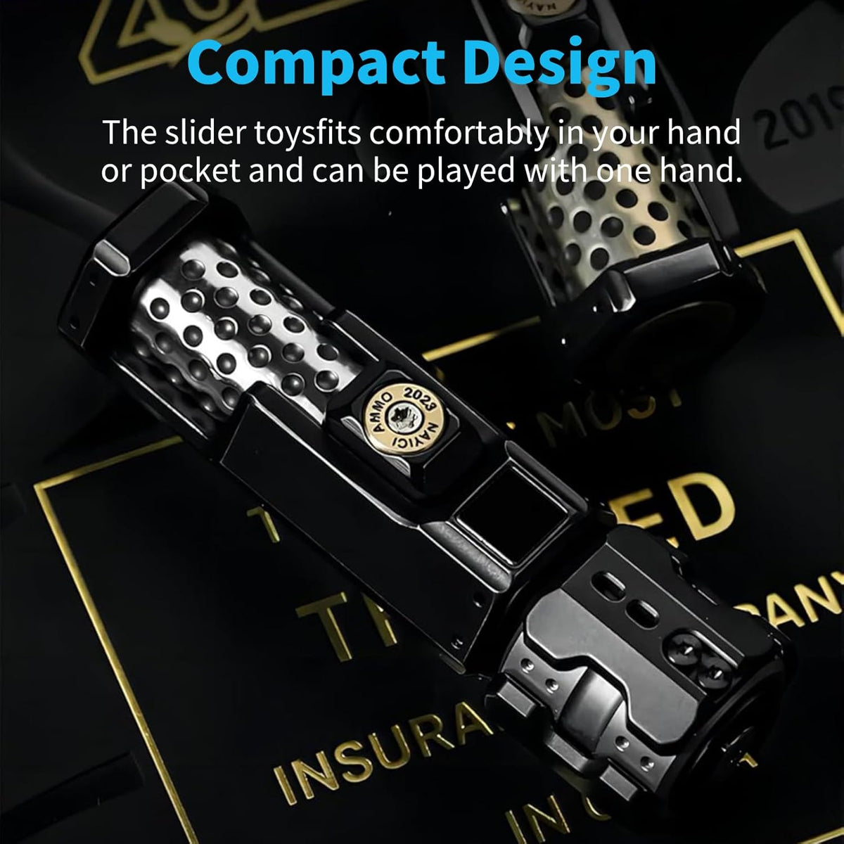 Ratchet Fidget Slider – Titanium 2-Stage Mechanical Smooth Rotation EDC Stress Relief Desk