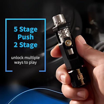 Ratchet Fidget Slider – Titanium 2-Stage Mechanical Smooth Rotation EDC Stress Relief Desk