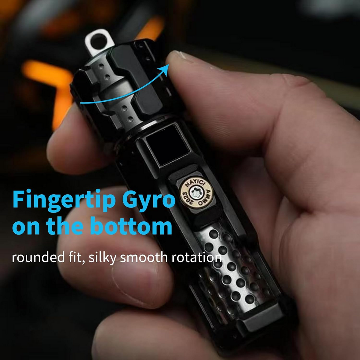 Ratchet Fidget Slider – Titanium 2-Stage Mechanical Smooth Rotation EDC Stress Relief Desk