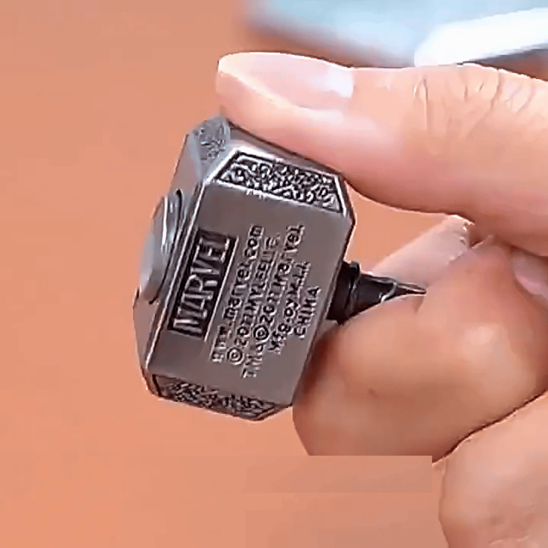 Ratchet Fidget Spinner – Thor's Spin Heavy Metal with Thor's Hammer Design with Click EDC