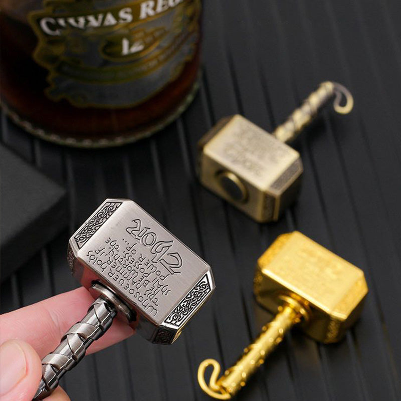 Ratchet Fidget Spinner – Thor's Spin Heavy Metal with Thor's Hammer Design with Click EDC