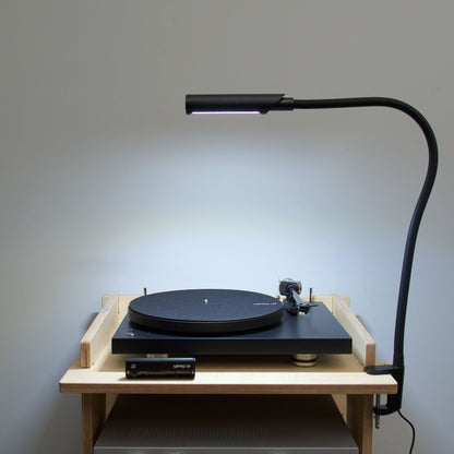 Reliable Corp.: UberLight Flex Turntable Task Lamp - Black / Clamp Model