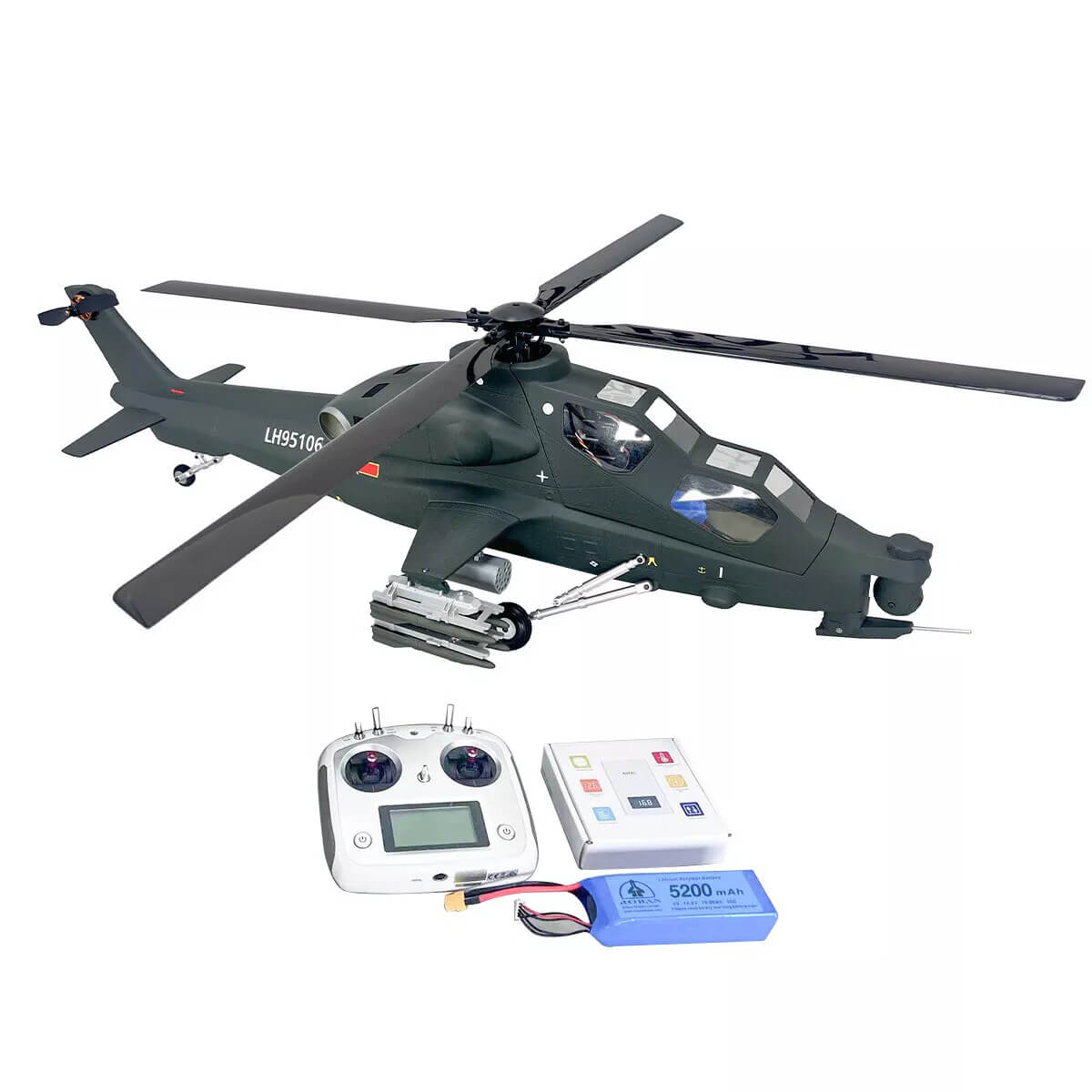 ROBAN CAIC Z-10 470 Scale RC Helicopter 4-Blade GPS X2 Flight Control LED Lighting PNP/RTF