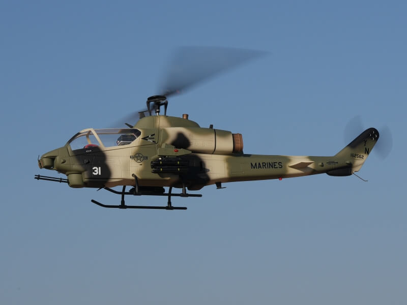 ROBAN AH-1 Cobra 470 Scale RC Helicopter GPS Stabilized 2-Blade Missile LED Light PNP/RTF