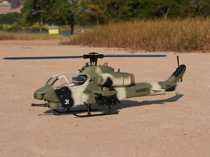 ROBAN AH-1 Cobra 470 Scale RC Helicopter GPS Stabilized 2-Blade Missile LED Light PNP/RTF
