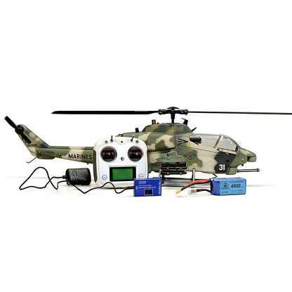 ROBAN AH-1 Cobra 470 Scale RC Helicopter GPS Stabilized 2-Blade Missile LED Light PNP/RTF