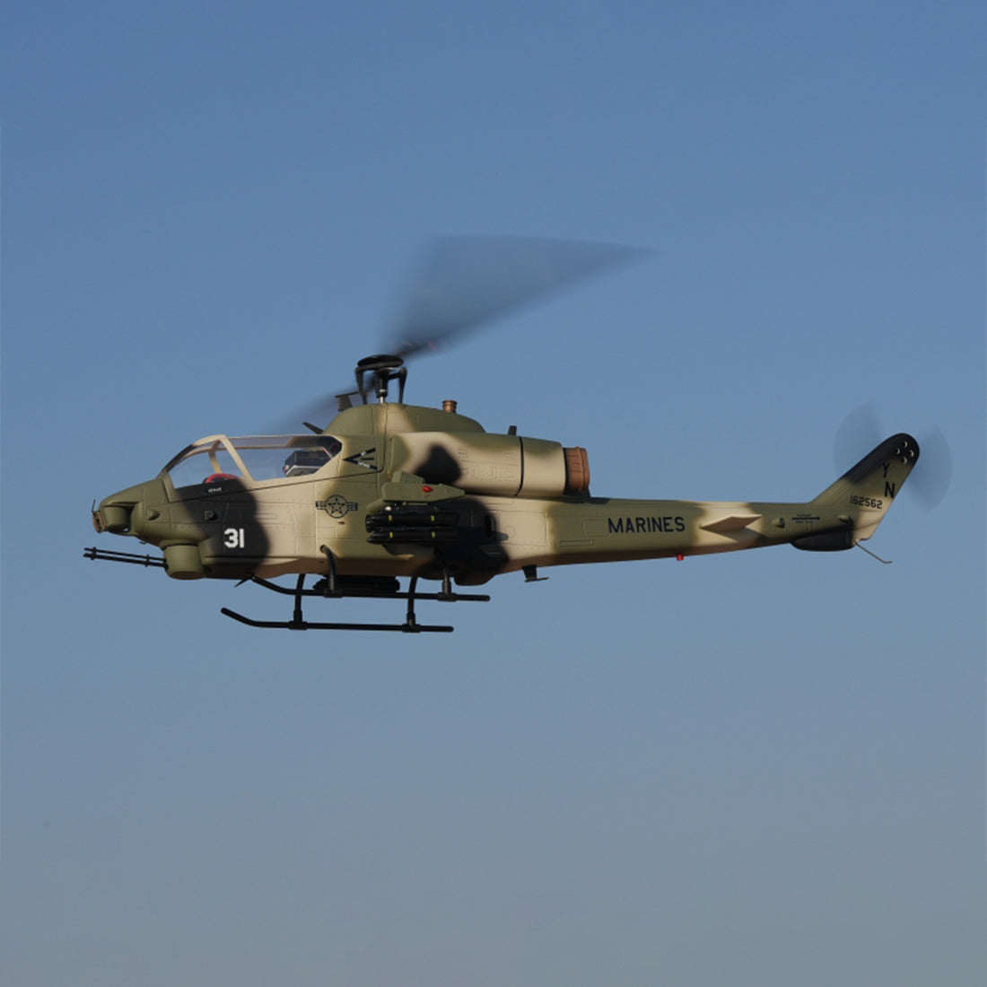 ROBAN AH-1 Cobra 470 Scale RC Helicopter GPS Stabilized 2-Blade Missile LED Light PNP/RTF