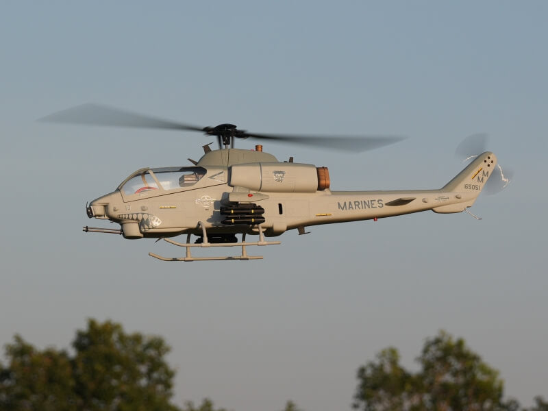ROBAN AH-1 Cobra 470 Scale RC Helicopter GPS Stabilized 2-Blade Missile LED Light PNP/RTF