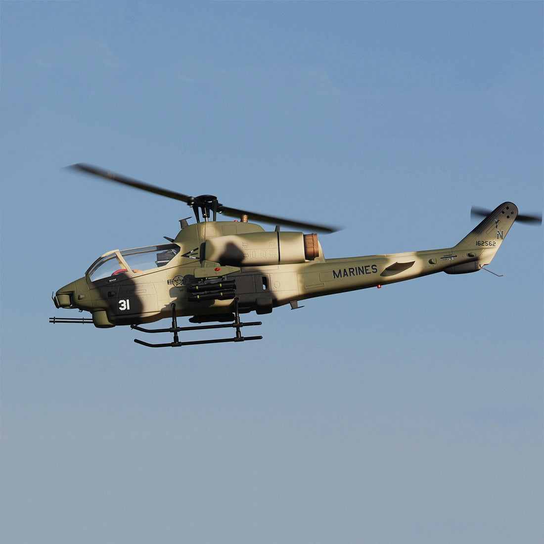 ROBAN AH-1 Cobra 470 Scale RC Helicopter GPS Stabilized 2-Blade Missile LED Light PNP/RTF