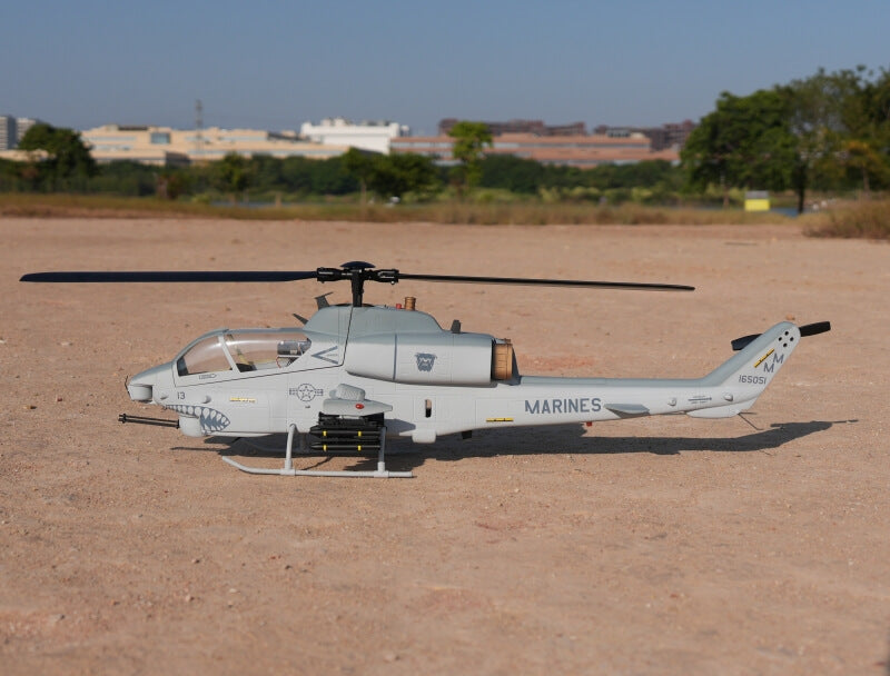 ROBAN AH-1 Cobra 470 Scale RC Helicopter GPS Stabilized 2-Blade Missile LED Light PNP/RTF