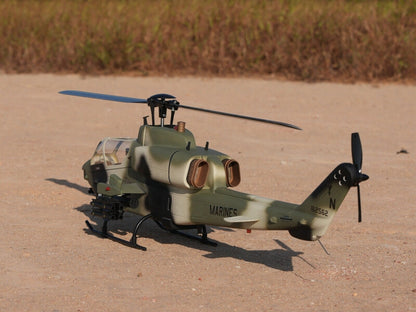 ROBAN AH-1 Cobra 470 Scale RC Helicopter GPS Stabilized 2-Blade Missile LED Light PNP/RTF