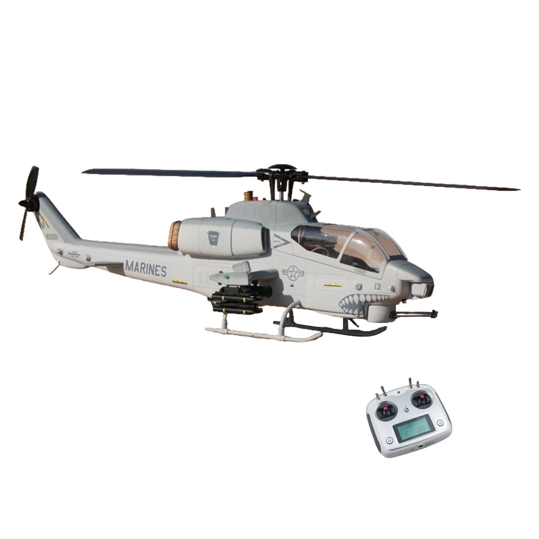 ROBAN AH-1 Cobra 470 Scale RC Helicopter GPS Stabilized 2-Blade Missile LED Light PNP/RTF
