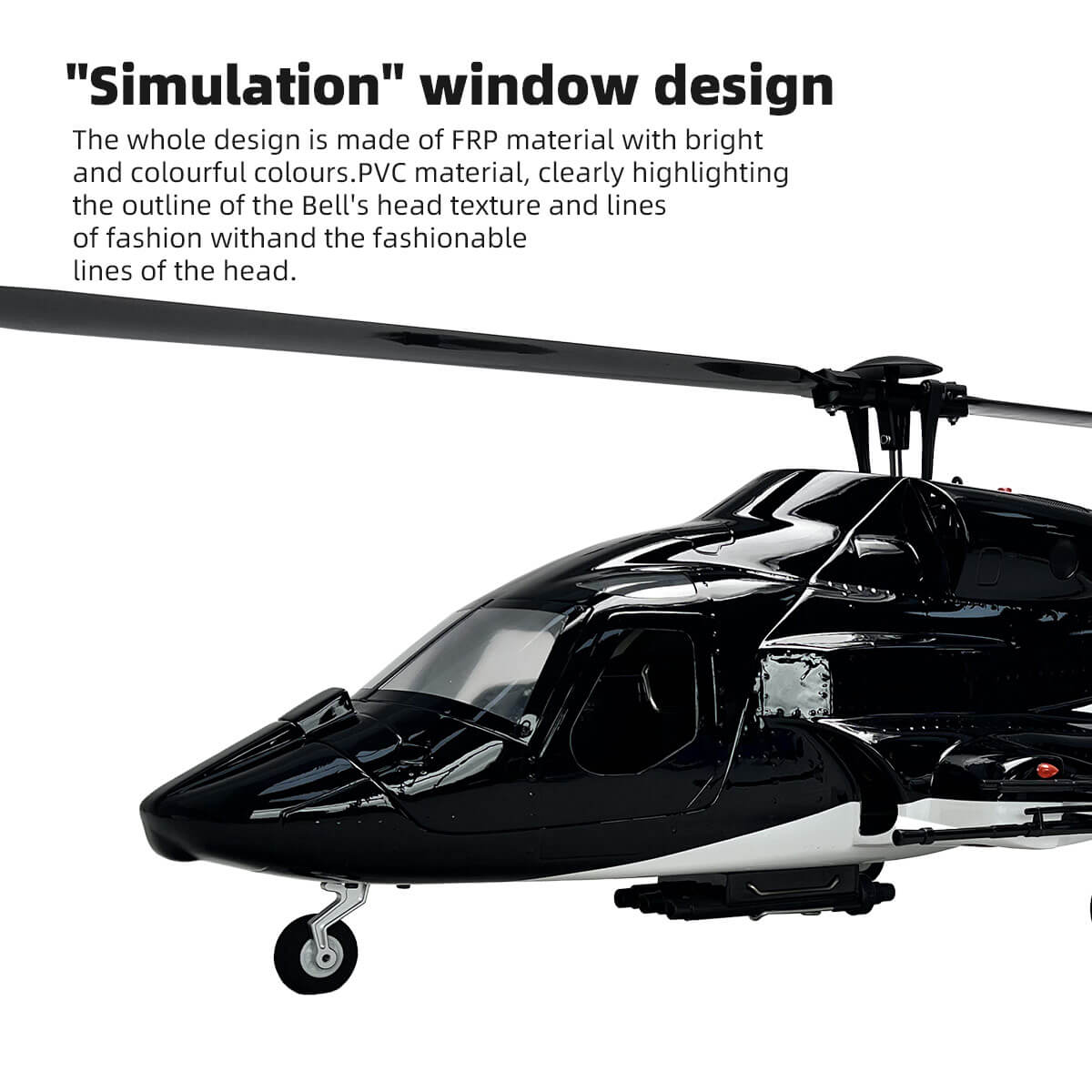 ROBAN Airwolf 470L Scale RC Helicopter GPS X2 Flight Control LED Night Flight PNP/RTF